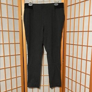Chaps Women’s Charcoal Gray Pull Up Elastic Waist Legging Ponte Pant Size XL